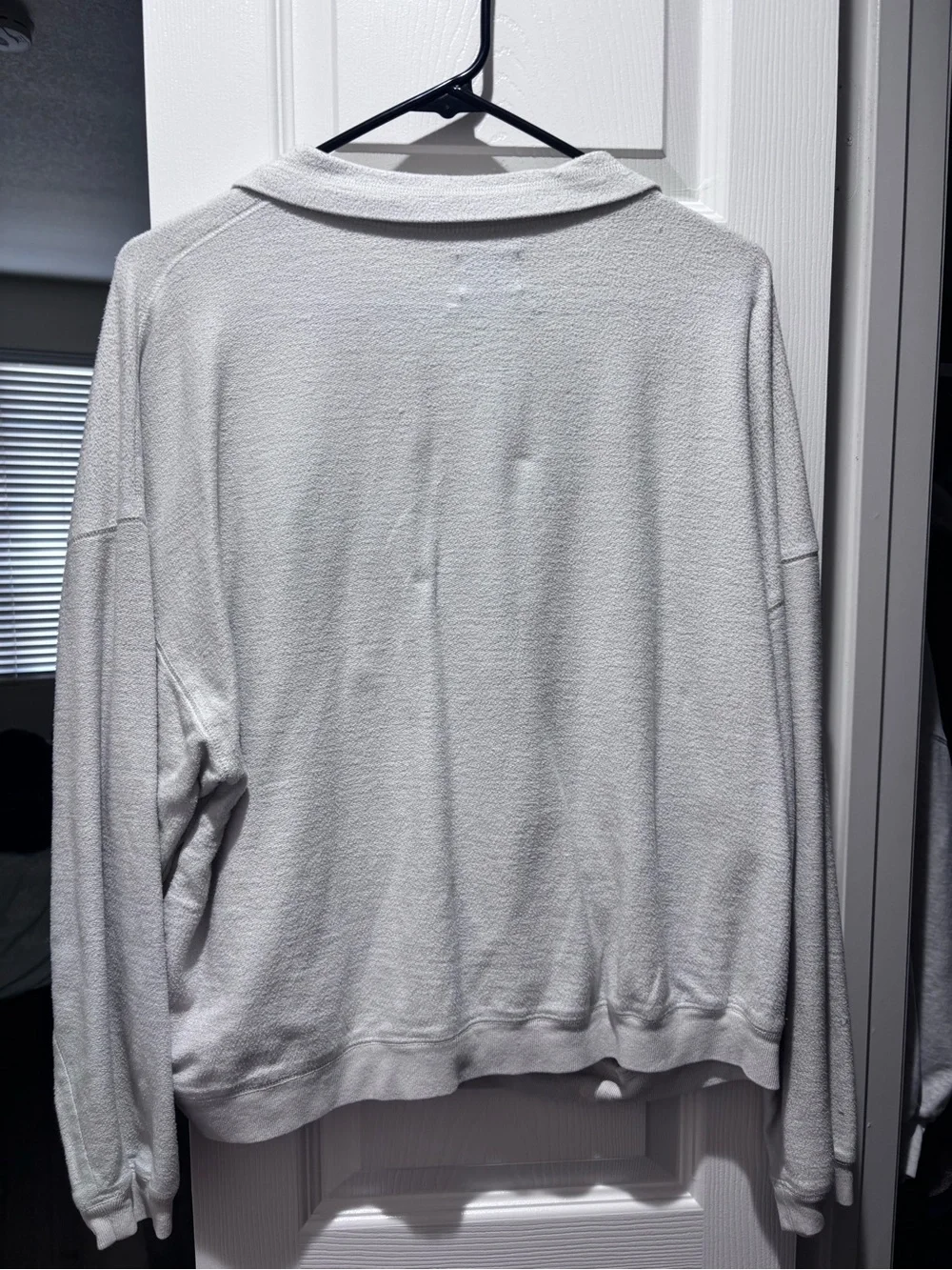 We The Free White Zip-Front Pullover Sweater